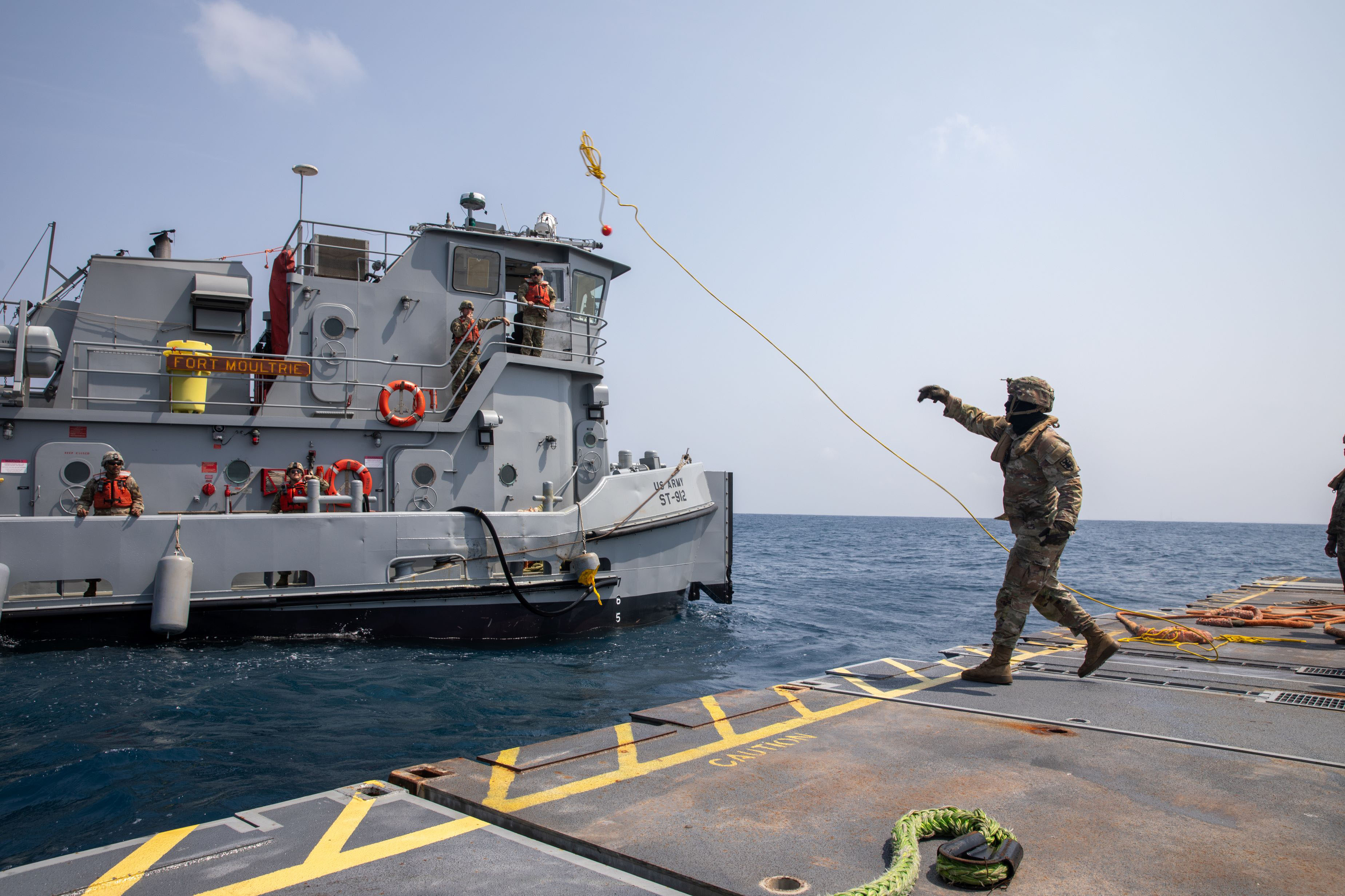 Photo: U.S. Gaza Pier Moves Into Hamas Line of Fire