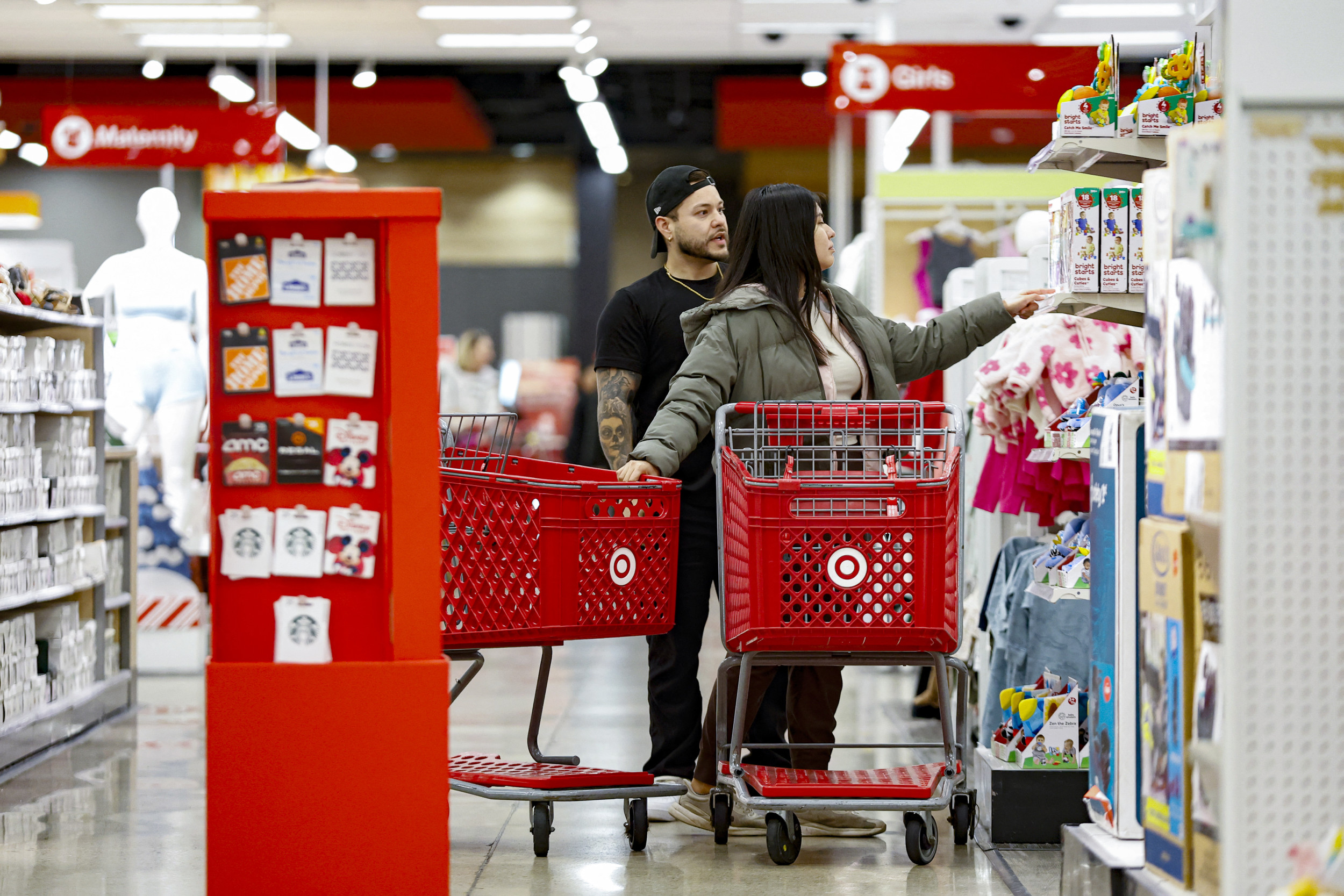 Shoppers look for bargains at a Target store in Chicago on Nov. 26, 2024. (Getty)